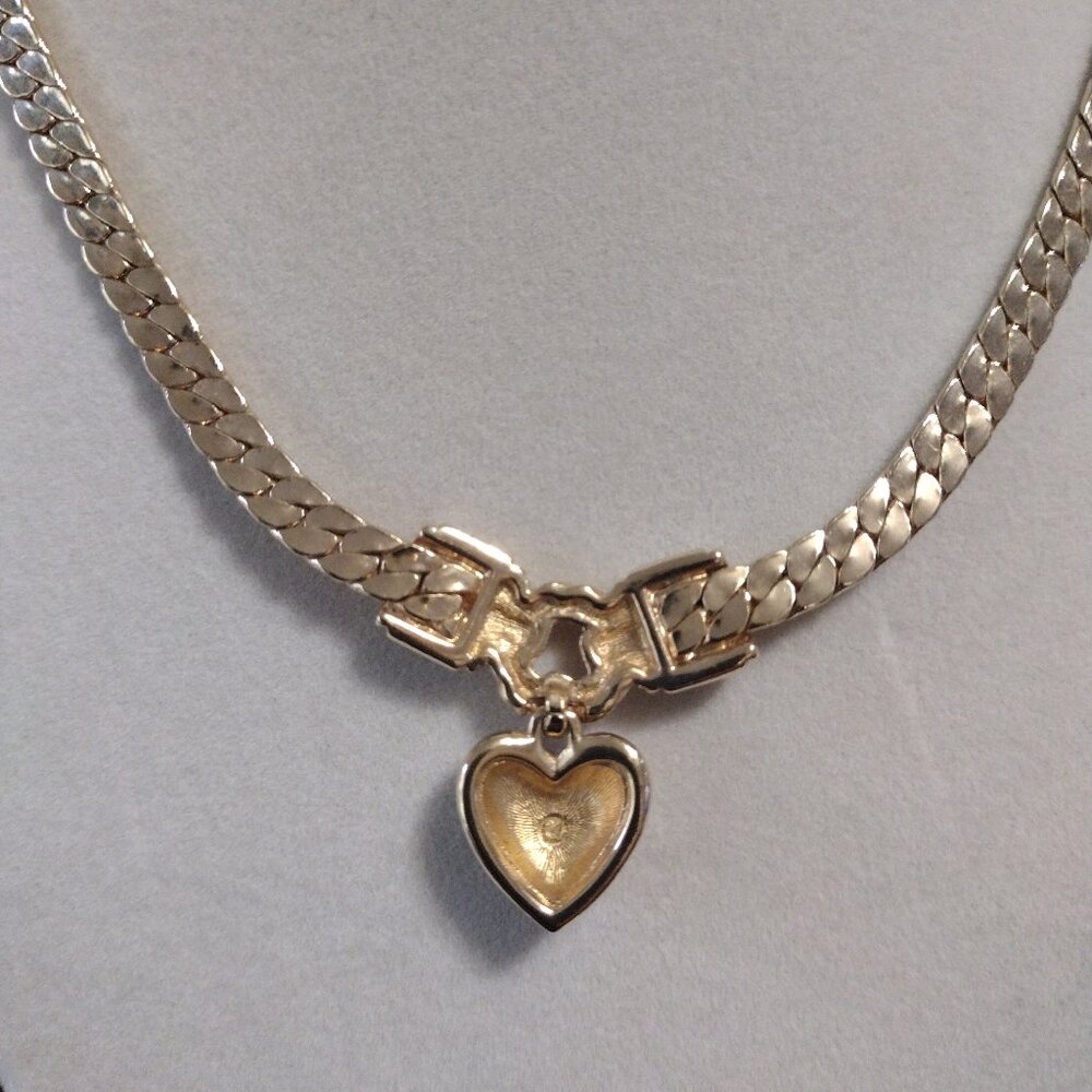 Swarovski Gold Heart Necklace - Picture 5 of 9